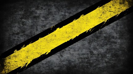 Fototapeta premium Bold Yellow Black Diagonal Stripe Grunge Texture Background. AI Generated