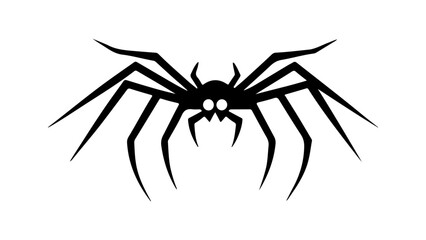 scary spider icon with long legs, spooky spider with long legs vector illustration