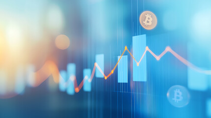 Abstract Bitcoin Price Graph Market Volatility Investment Trends