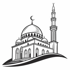 taj mahal vector illustration