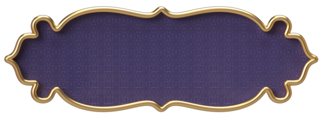 Elegant Purple and Gold Ornate Frame, Decorative Border, Blank Template for Text or Image