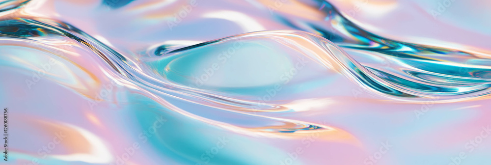 Poster Elegant clear gel texture showcasing high transparency and subtle ripples in a clean background