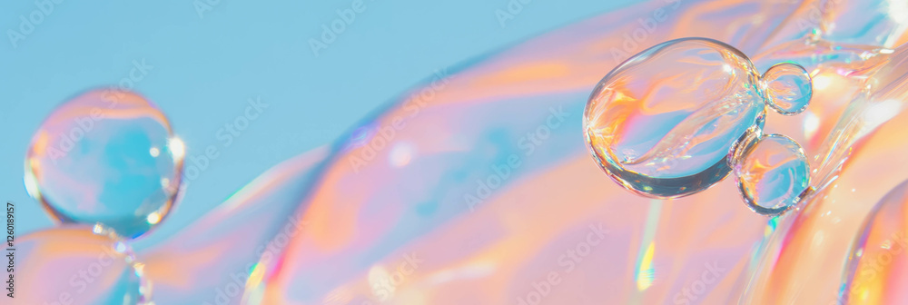 Poster elegant clear gel texture demonstrating perfect transparency and calm surface qualities