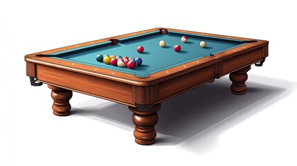 prepare the pool table vector pool table variation illustration isolated on whit