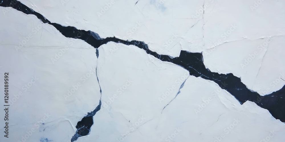 Poster textured white wall displaying deep cracks and dark grey details and lines