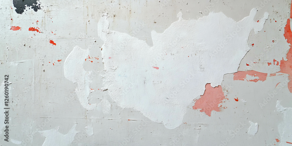 Aufkleber exploring the texture of a white wall with chalk markings and vibrant grunge details