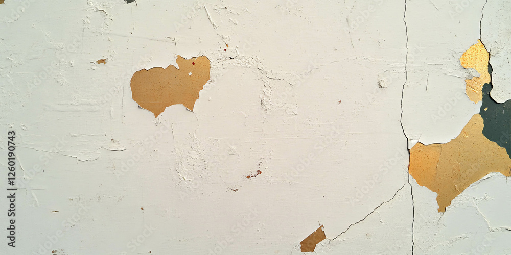 Poster textured white wall with grunge effect and detailed markings in a distressed state