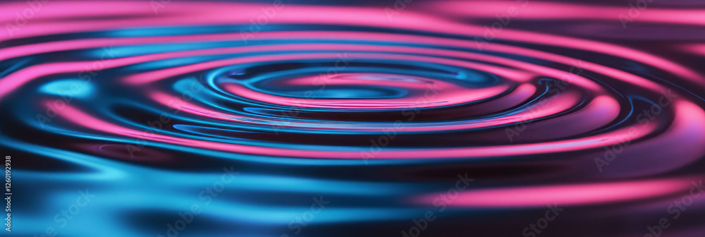 Poster violet blue water with ripples and shadows creating a serene atmosphere