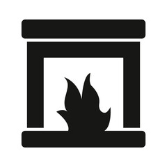 An icon of fireplace, fire hearth vector design