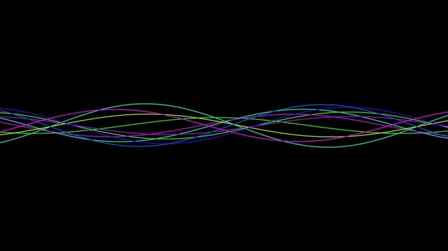Numerous sinusoidal waves rapidly traversing an oscilloscope exemplify the concept of signal recording encompassing both interference and interception phenomena