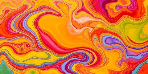 Obraz premium Abstract Background With Waves, coloful rainbow background, liquid splashes