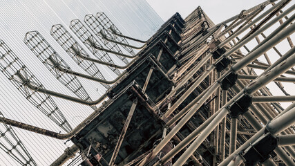 Obraz premium destroyed structures of industrial power engineering in Ukraine