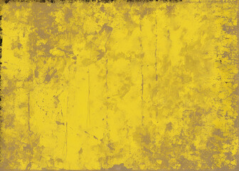 A vibrant and textured yellow background, featuring a worn and weathered appearance with subtle variations in tone and depth.