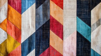 Fototapeta premium Colorful Chevron Wood Panel Background Texture