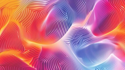 Fototapeta premium Colorful abstract waves creating a vibrant visual flow