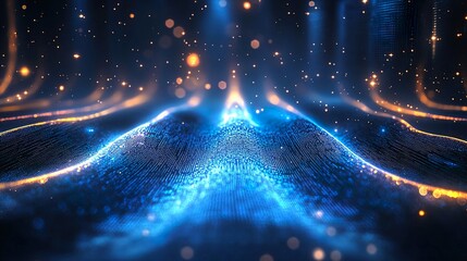 Technology particle colorful background