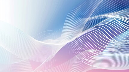 Abstract waves in soft pastel colors with smooth gradients