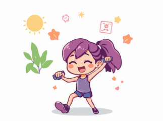 Fitness and Mental Health Concept Art