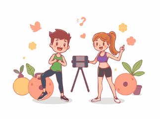 Fitness and Mental Health Concept Art