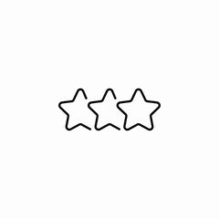 rating three stars icon vector sign