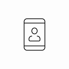 mobile profile user icon vector sign
