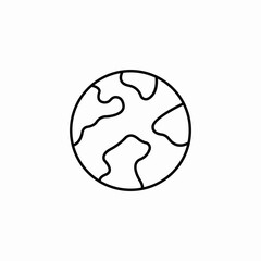world globe earth icon vector sign