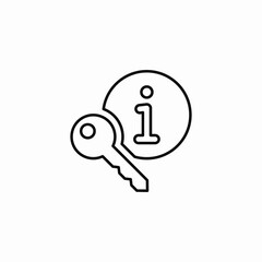 key information help icon vector sign