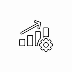 growth chart analytics icon vector sign