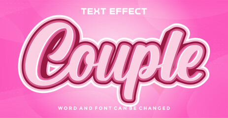 Couple editable text effect