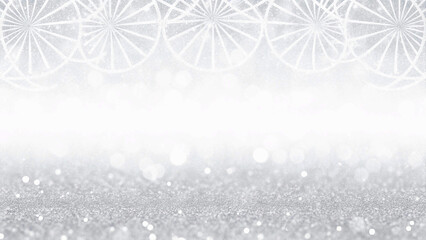 A winter wonderland with sparshimmeringkling snow and soft bokeh lights creating a magical atmosphere