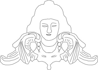 sketch vector illustration silhouette design pattern decoration ornament decoration classic vintage ethnic traditional regional