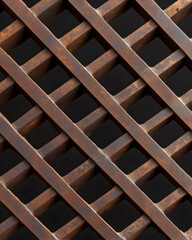 Artistic pattern of wooden lattice structure.