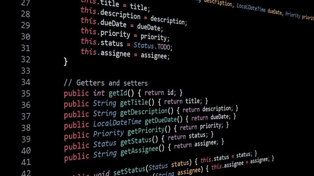 Program code in IDE scrolling down