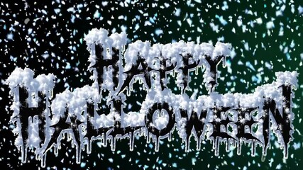 Snowy Halloween Greeting: A Festive Winter Wonderland - Powered by Adobe