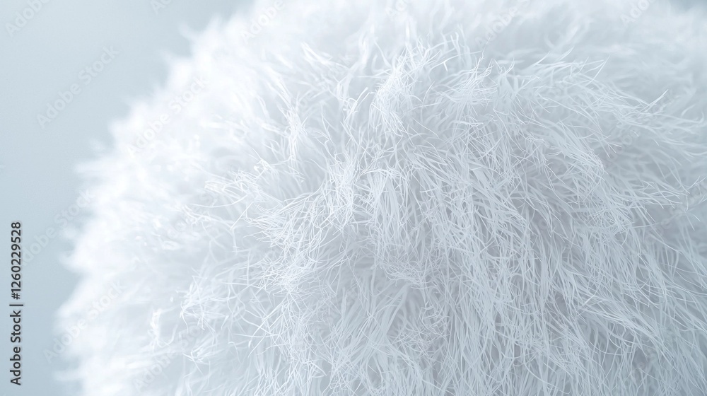 Poster Examining a soft, fluffy ball reveals an array of delicate fibers that create an inviting and tactile surface. The gentle whiteness evokes tranquility, sparking curiosity in the viewer