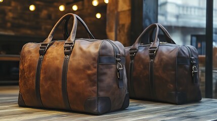 travel case for duffel bags made of leather holdall valise fashion carry handl
