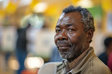Portrait of an older Black man with graying hair, looking directly at the camera.
