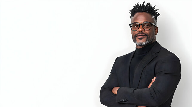 Confident Black Man in Business Attire