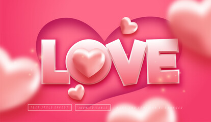 Love text style effect editable 