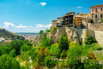 Cuenca, Spain. San Pablo bridge and hanging houses	