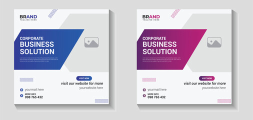 Digital business marketing banner for social media post template, Marketing Agency Social Media Post, Digital marketing agency post banner