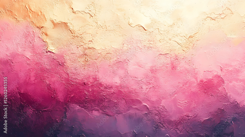Poster a colorful abstract painting showcasing a gradient of warm hues transitioning from cream to pink and