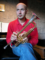 Suonatore di jazz con flicorno