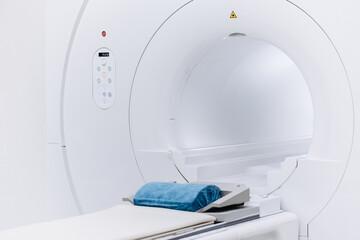 MRI magnetic resonance imaging device. Medical CT, MRI or PET Scan in the Modern Hospital...