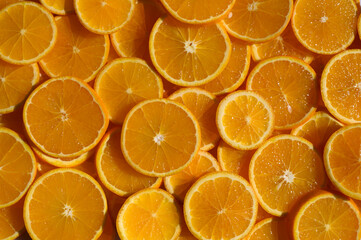 Freshly sliced oranges arranged beautifully for a vibrant summer feast