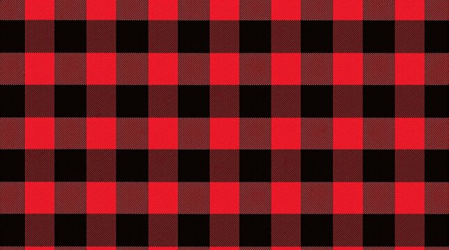 red and black buffalo plaid: a classic woven pattern with a rustic and warm feel, perfect for traditional designs