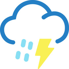 Cloud snow lightning icon