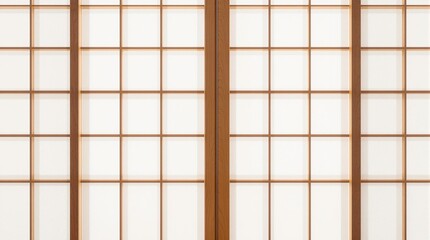 shoji screen texture: a close-up of a traditional japanese window with wooden lattice and translucent paper panels