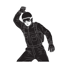 Sportsman Silhouette - Clean and Simple Sports Figure - Sportsman Vector - Sportsman Doodle - Sports Illustration - Sportsman Figure Line Art
