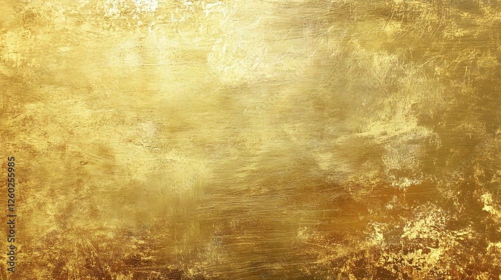 Poster beautifully crafted abstract background with a vibrant golden metallic texture and grunge rustic eff